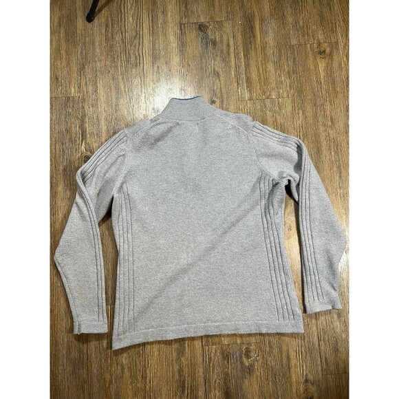 Peter Scott Sweater 100% New Wool Quarter-Zip Gray Royal Troon Mens 40 Scotland - Picture 8 of 10